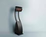 Tungsten Portable Gas Fired Radiant Heater Profile View, Colour Black